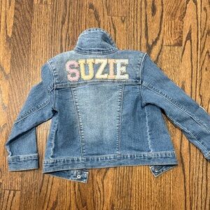 Kids Denim Jacket with 'SUZIE' Lettering - Size 5T